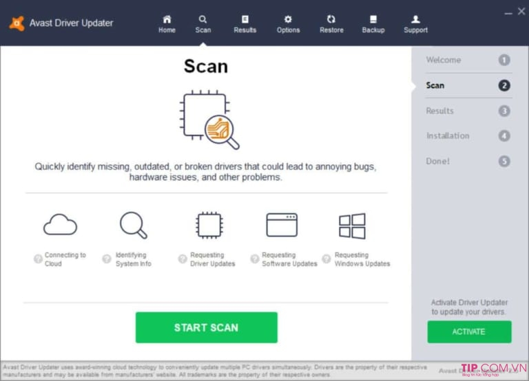 Bạn có thể Scan tài liệu ngay trên Avast Driver Updater