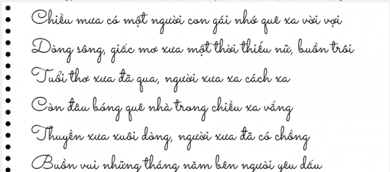 Một số mẫu font chữ viết tay Việt hóa đẹp